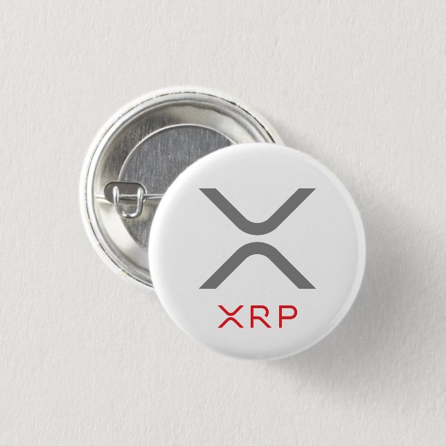 XRP Ripple Grey & Red Logo | Button (Front & Back)