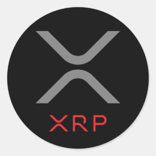 XRP Ripple Grey & Red Logo   Sticker