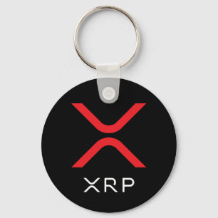 XRP Ripple Red & White Logo Basic Keychain
