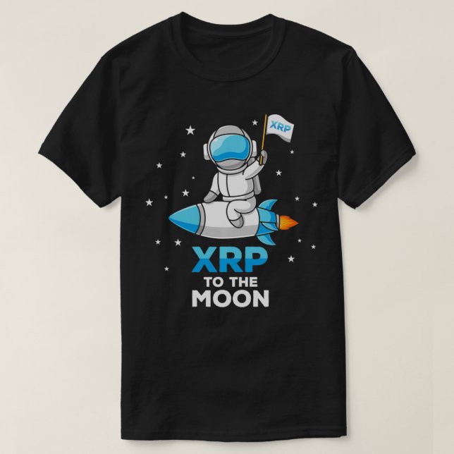 XRP Rocket to the moon HODL rp till the moon crypt T-Shirt (Design Front)