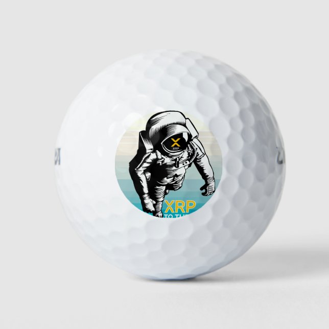 XRP TO THE MOON - XRP cryptocurrency  Golf Balls (Front)