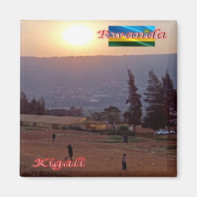 xRW006 KIGALI, Ruanda by Night, Africa Magnet (Front)