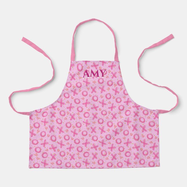X's And O's Personalised  Apron (Front)