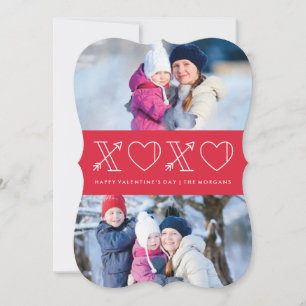 Xs & Os Valentine's Day Card - Rose