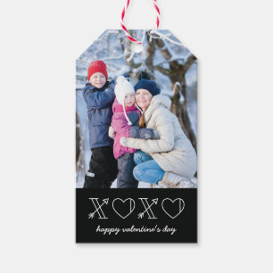 Xs & Os Valentine's Day Gift Tag - Black