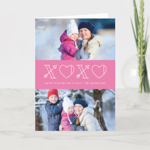 Xs & Os Valentine's Day Greeting Card - Magenta