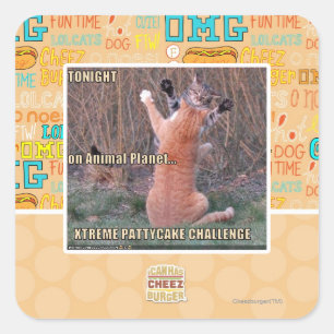 Xtreme PattyCake Challenge Square Sticker