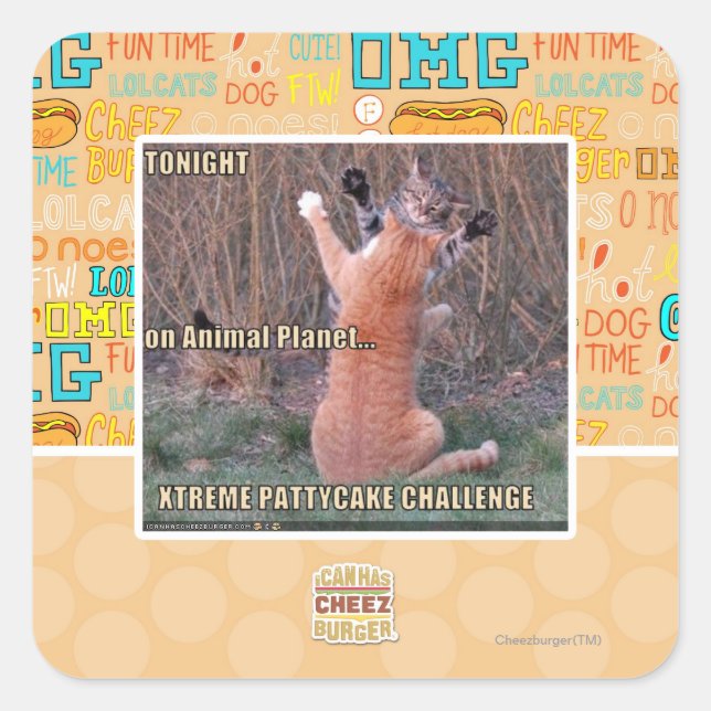 Xtreme PattyCake Challenge Square Sticker (Front)