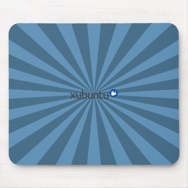 Xubuntu Linux Blue StarBurst Mouse Mat (Front)