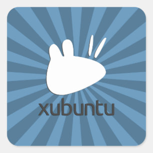 Xubuntu teal starburst square sticker