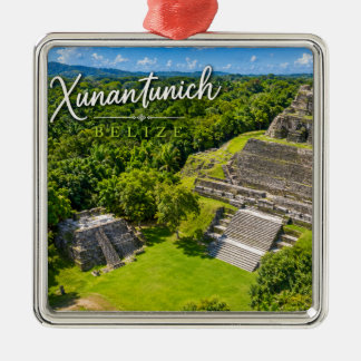 Xunantunich Belise Mayan archaeological sight Metal Tree Decoration