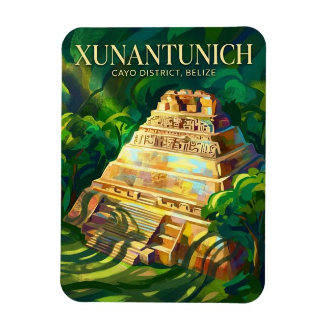 Xunantunich Mayan Ruins Belize Magnet (Vertical)