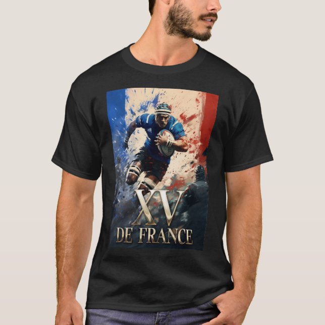 Xv from France, rugby poster, oval T-Shirt (Front)