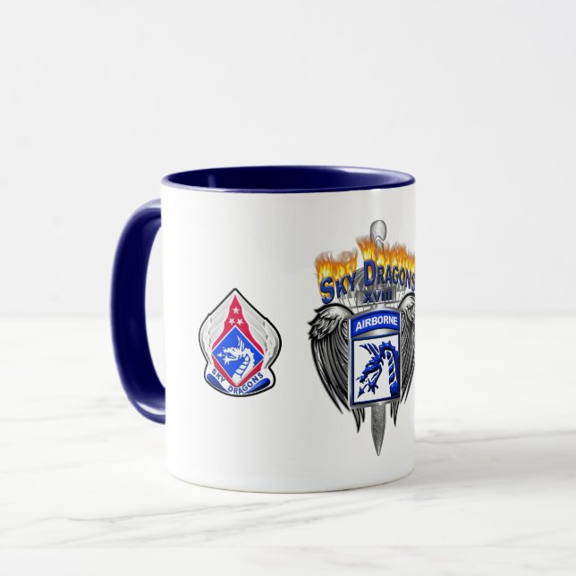 XVIII Airborne Corps Amazing Sky Dragons Mug (Front Left)