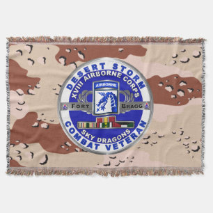 XVIII Airborne Corps Desert Storm Veteran Throw Blanket