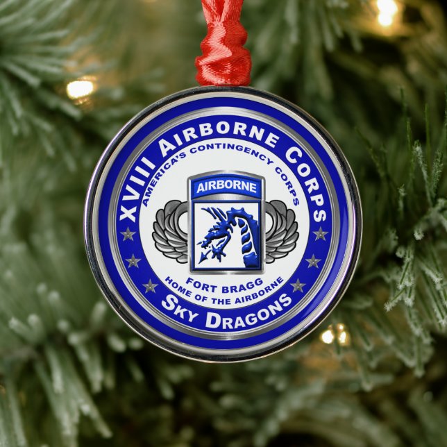 XVIII Airborne Corps Keepsake Christmas  Metal Tree Decoration (Tree)