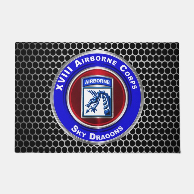 XVIII Airborne Corps Sky Dragons Doormat (Front)
