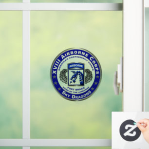 XVIII Airborne Corps SKY DRAGONS Window Cling