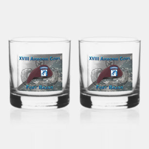 XVIII AIRBORNE CORPS  WHISKEY GLASS