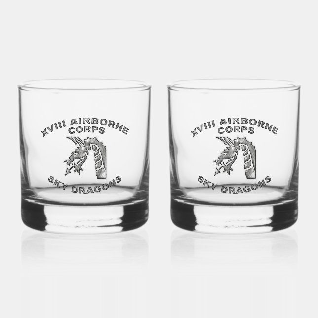 XVIII AIRBORNE CORPS  WHISKEY GLASS (Front)