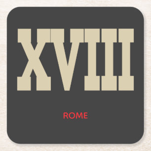 XVIII SQUARE PAPER COASTER