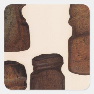 XVIII Stone implements, New Mexico Square Sticker