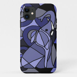 XW- Abstract Art Elephant Design iPhone 11 Case