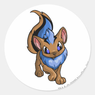 Xweetok Blue Classic Round Sticker