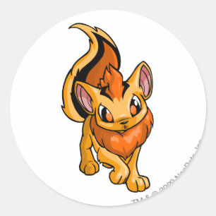 Xweetok Orange Classic Round Sticker