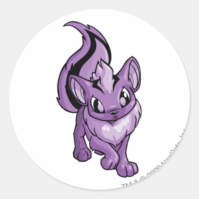 Xweetok Purple Classic Round Sticker (Front)