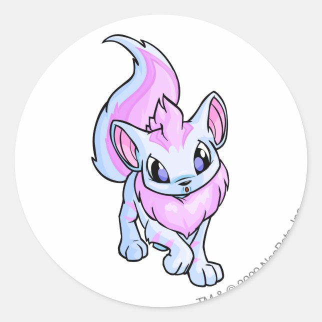 Xweetok Striped Classic Round Sticker (Front)