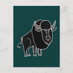 XX- Awesome Buffalo Cartoon Postcard