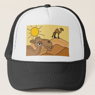 XX- Camel in the Desert Folk Art Trucker Hat