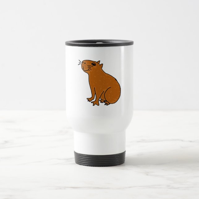 XX- Capybara Art Travel Mug (Center)