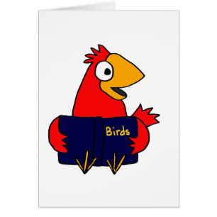 XX- Cardinal Bird Reading Book About Birds