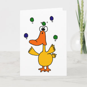 XX- CLUTZ Duck Juggling Design Card