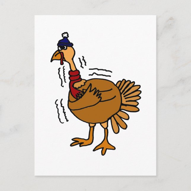 XX- Cold Turkey Cartoon Postcard (Front)