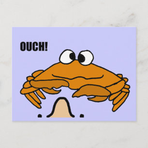 XX- Crab Honking Nose Cartoon Postcard