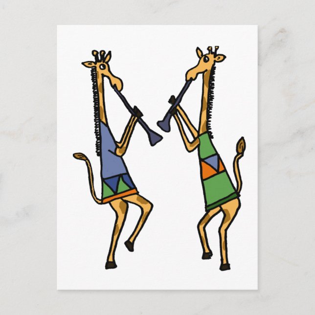 XX- Dancing Giraffes Postcard (Front)
