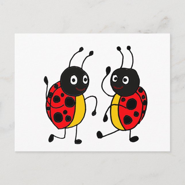 XX- Dancing Ladybugs Postcard (Front)