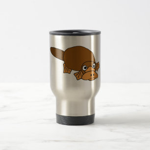XX- Duck Billed Platypus Cartoon Travel Mug