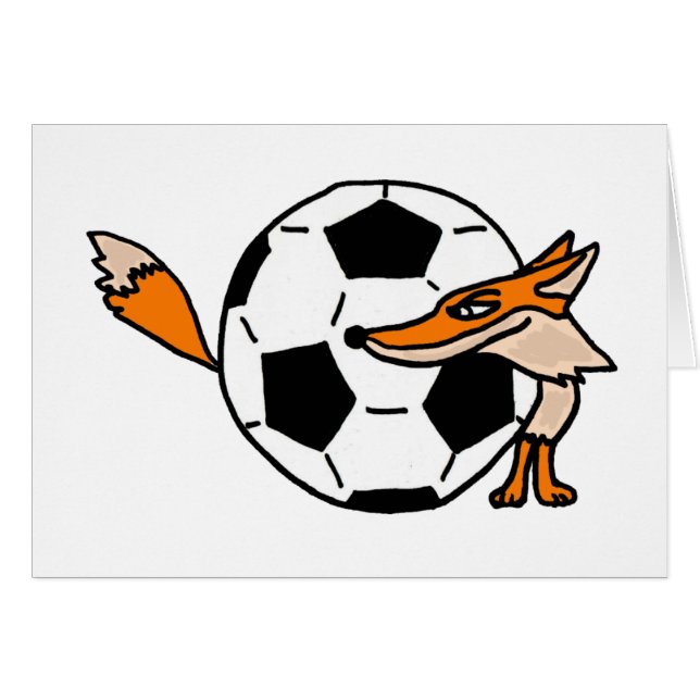 XX- Fox Behind a Soccer ball Art (Front Horizontal)