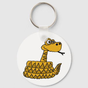 XX- Funky Rattlesnake Cartoon Key Ring