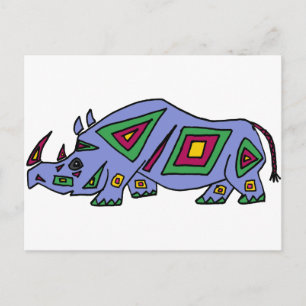 XX- Funky Rhino Postcard
