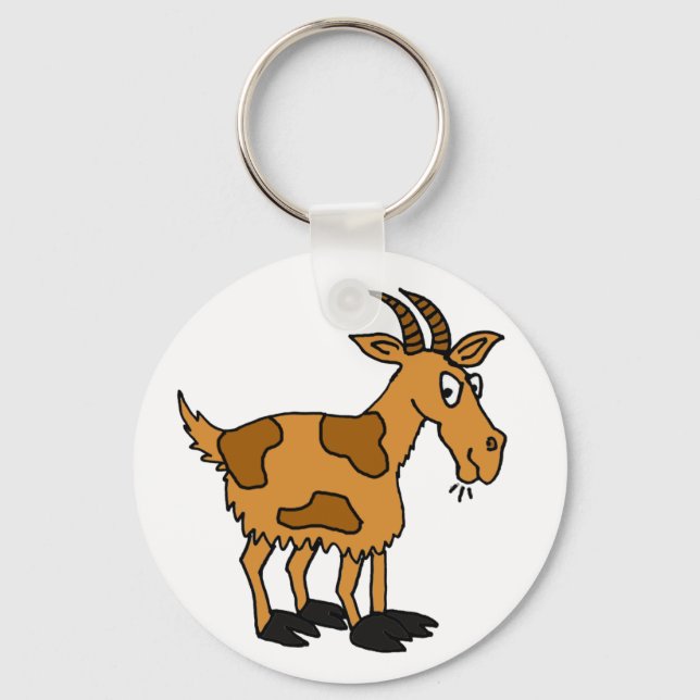 XX- Funny Cartoon Goat Key Ring (Front)