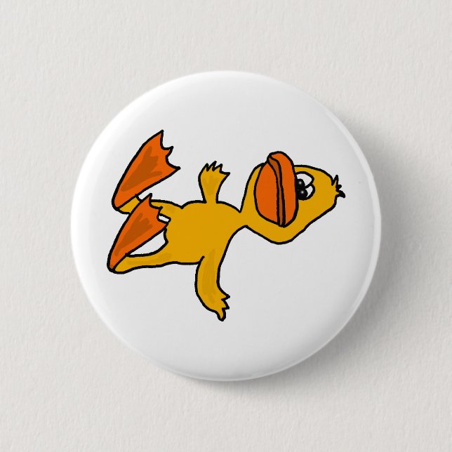 XX- Funny Dead Duck Cartoon 6 Cm Round Badge (Front)
