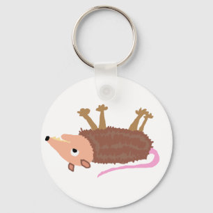 XX- Funny Dead Possum Roadkill Cartoon Key Ring