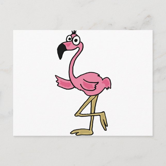 XX- Funny Flamingo Postcard (Front)