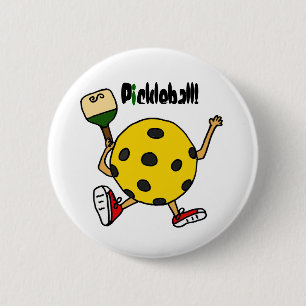 XX- Funny Pickleball Character 6 Cm Round Badge