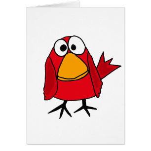 XX- Funny Sad Cardinal Bird Cartoon